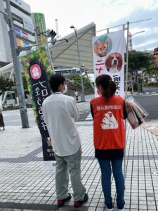 令和6年度沖縄県捨て犬捨て猫防止キャンペーンチラシ配布